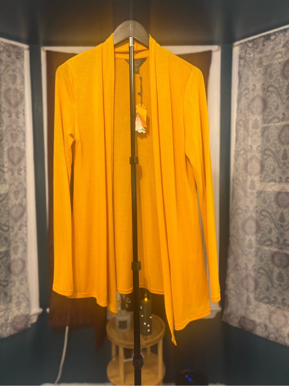 41 Hawthorn Open-Front Cardigan in Mustard